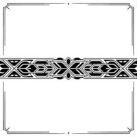 Elegant Art Deco Frame With Ornamental Border on Gradiated Background vector