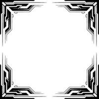 Futuristic Tech Frame, , Abstract Border, Digital Elements, Minimalist vector