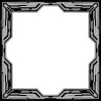 Futuristic Tech Frame Geometric Border With White Space vector