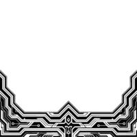 Tech Circuit Board Frame Monochrome Digital Interface Element vector
