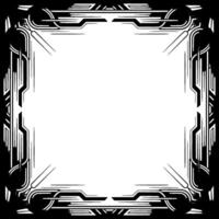 Art Deco Frame With Blank Space, Geometric Ornament, Monochromatic vector