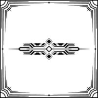 Art Deco Frame Border Element, Geometric on Light Grey vector