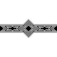 Geometric Pattern Border Symmetrical Black White vector