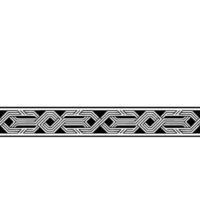 Geometric Interwoven Pattern Border on Light Background vector