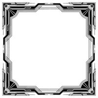 Art Deco Frame Template Elegant Geometric Border, Clean Lines, Empty Space vector