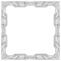 Art Deco Frame Geometric, Minimalist Border for Invitation, Certificate, or vector