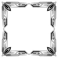 Art Deco Frame, Black and White Geometric , Empty Space vector