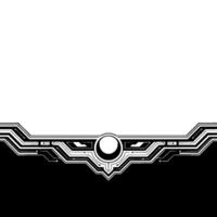 Geometric Tech Black White Circuitry, Space for Text vector