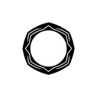 Geometric Black Frame on Light Gray Background, Modern vector