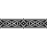 Celtic Knotwork Border on White Background vector