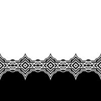 Geometric Black and White Border With Ornamental Pattern vector