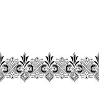 Geometric Ornament Border in Black and White Abstract for Invitation or Pattern vector