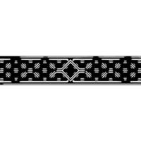 Geometric Metallic Patterned Border on Gradient Background vector