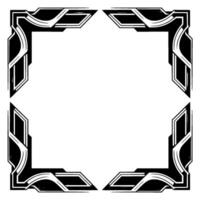 Art Deco Frame , Geometric Corner Elements, Modern Border, Blank Space vector