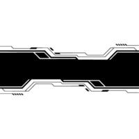 Abstract Tech Black Panel Geometric Lines on White vector