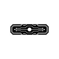 Modern Circuit Board , Geometric Tech , Minimalist Style vector