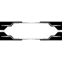 Tech Overlay Futuristic Frame With Glowing Details on White vector