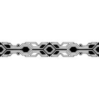 Abstract Circuit Border , Black Geometric Elements, Modern Minimalist Style vector
