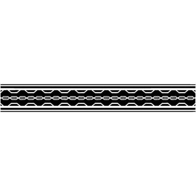 Geometric Border Black White Repeat Pattern