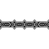 Geometric Patterned Border Black and White Minimalist vector