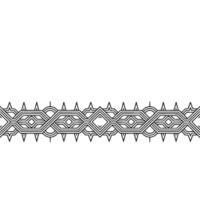 Geometric Linear Border Intricate Black White Element vector