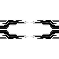 Abstract Tech Symmetric Circuitry Elements on Gray Background vector