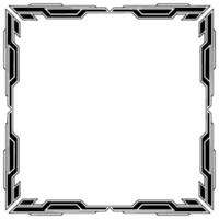 Tech Frame Border , Geometric Outline, Minimalist Illustration vector