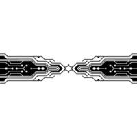 Modern Circuit Board Element Technological Connection Abstract vector