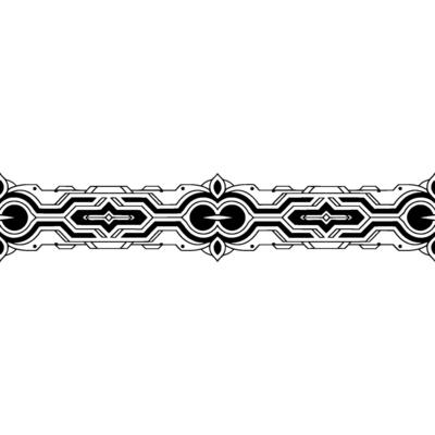 Geometric Border Black and White, Element for Decoration