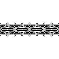 Geometric Black and White Border , Repeatable Ornament vector
