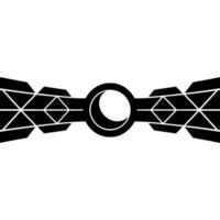 Abstract Geometric Black Shapes on White, Modern Branding Element vector
