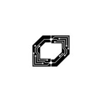 Minimalist Circuit Board , Tech , , Concept vector