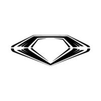 Abstract Black Diamond on White Background vector