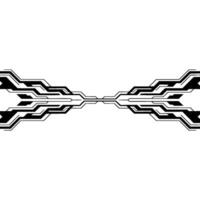 Abstract Tech With Cyberpunk Lines, Illustration, Clean Background vector