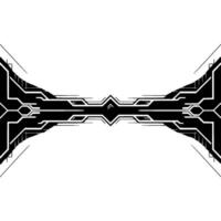 Tech Abstract Geometric Black White Border for Backgrounds vector