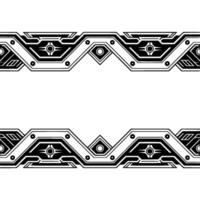 Futuristic Metallic Frame With Geometric Element vector