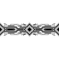 Tech Abstract Border Black Geometric Lines on White Background vector
