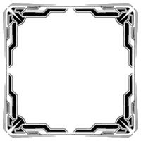 Art Deco Frame, Geometric Black and White Border , Empty Space vector