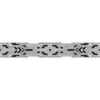 Techinspired Geometric Border Minimalist Pattern, White Background vector