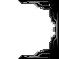 Art Deco Frame With Silver and Black Elements, Blank Space vector