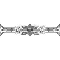 Geometric Linear Border, Black and White, Abstract Element vector
