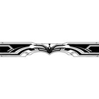 Geometric Element in Black and White vector