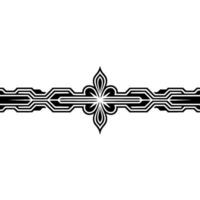 Geometric Fleurdelis Ornament on White Background vector