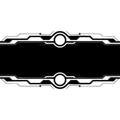 Futuristic Interface Black Panel White Elements