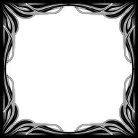 Art Nouveau Frame in Black and White, Empty Space, Decorative Border vector