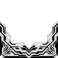 Futuristic Abstract Tech Border With White Space, Minimalist vector
