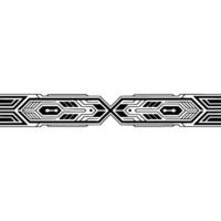 Abstract Tech Border , Geometric Circuitry in Black White vector