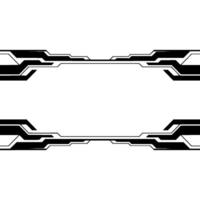Futuristic Interface Black Lines on Gray Background vector