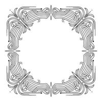 Art Deco Frame Border Elegant Geometric With Modern Lines vector
