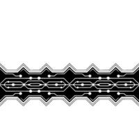 Futuristic Circuitry Abstract Tech Pattern in Black White vector